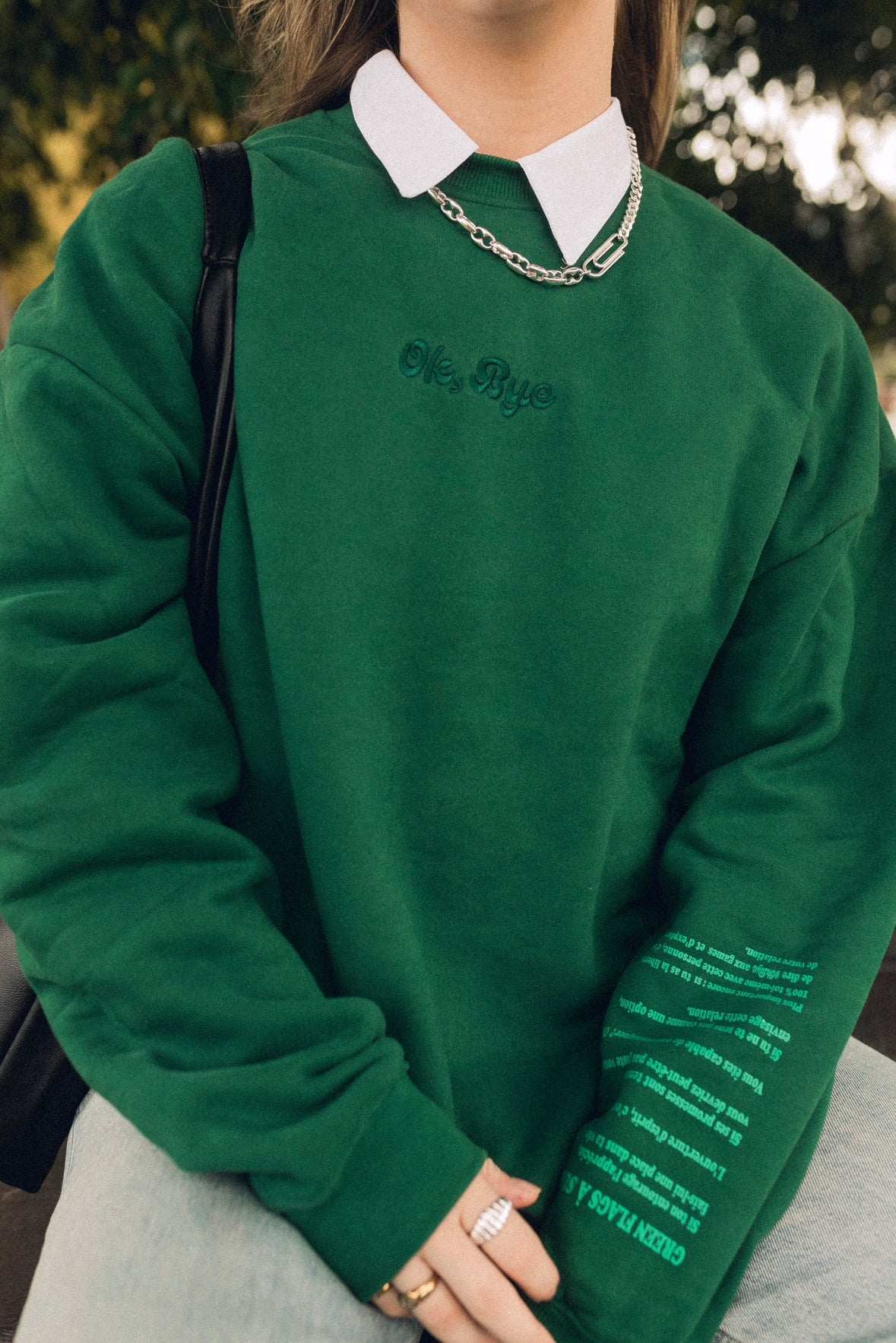 Le Green Flags Crewneck