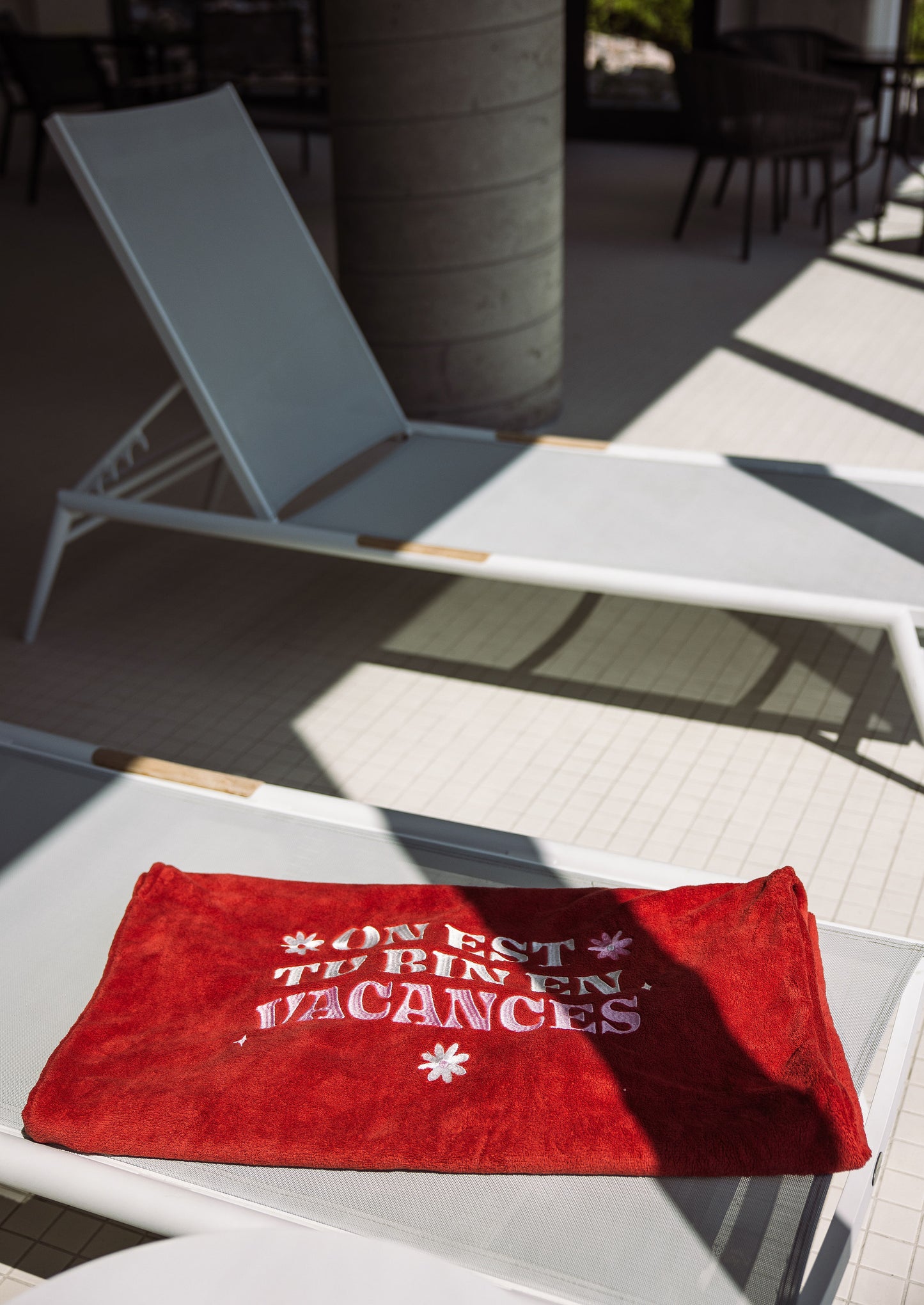 On est tu bin en vacances - Serviette à capuche