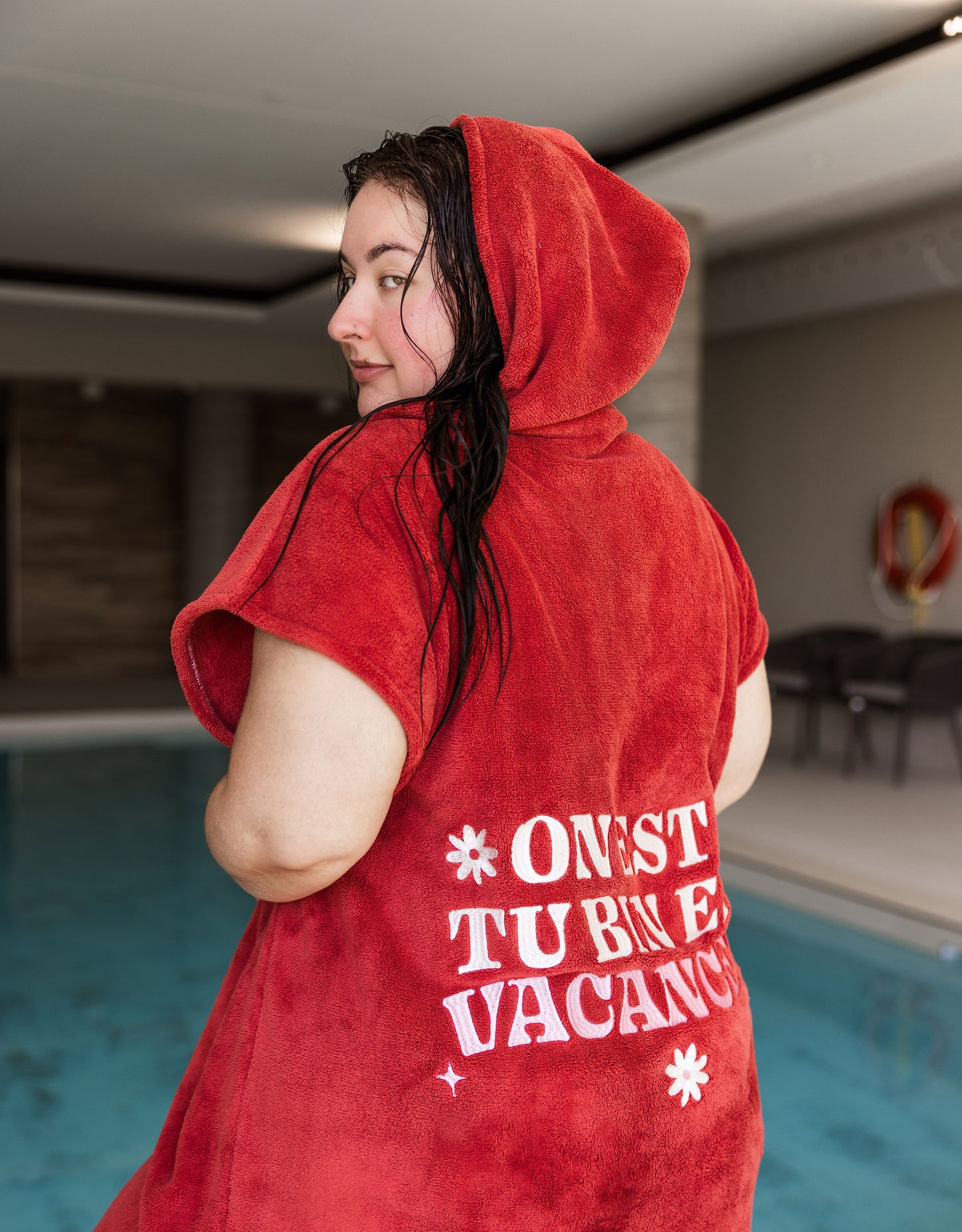 On est tu bin en vacances - Serviette à capuche