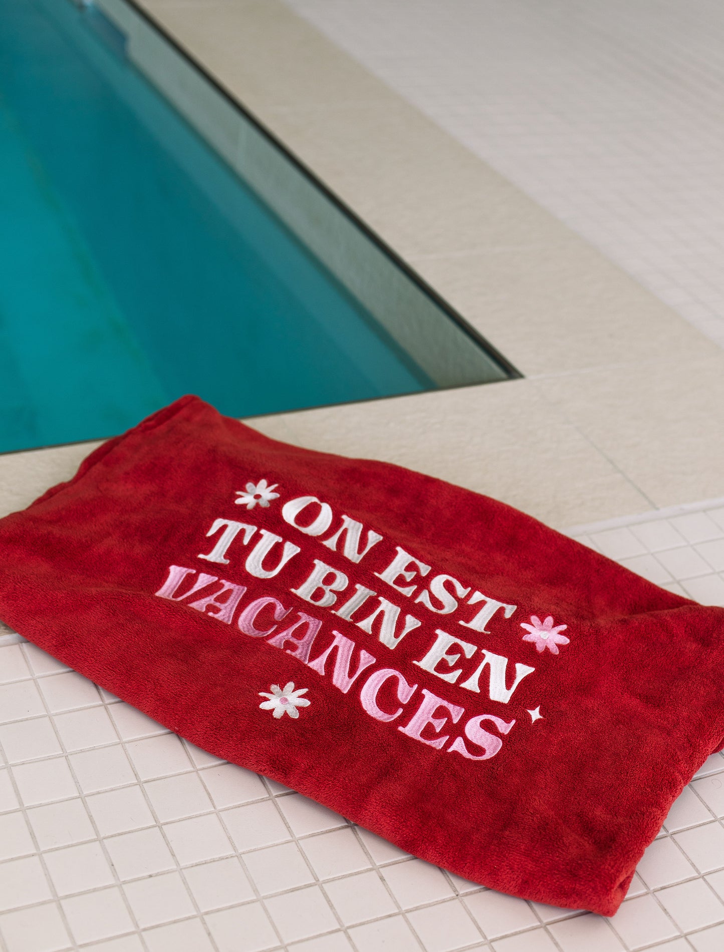 On est tu bin en vacances - Serviette à capuche