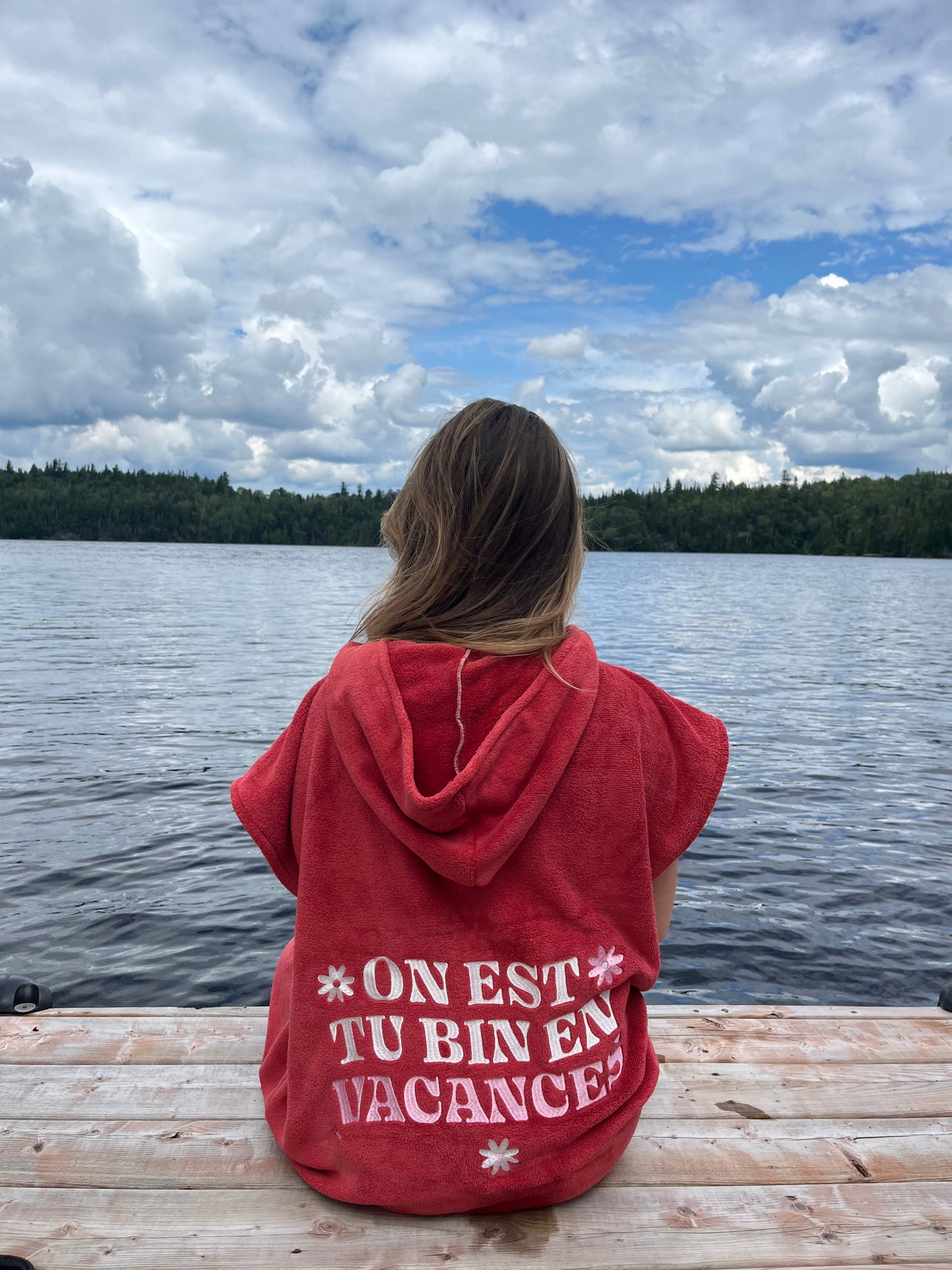On est tu bin en vacances - Serviette à capuche