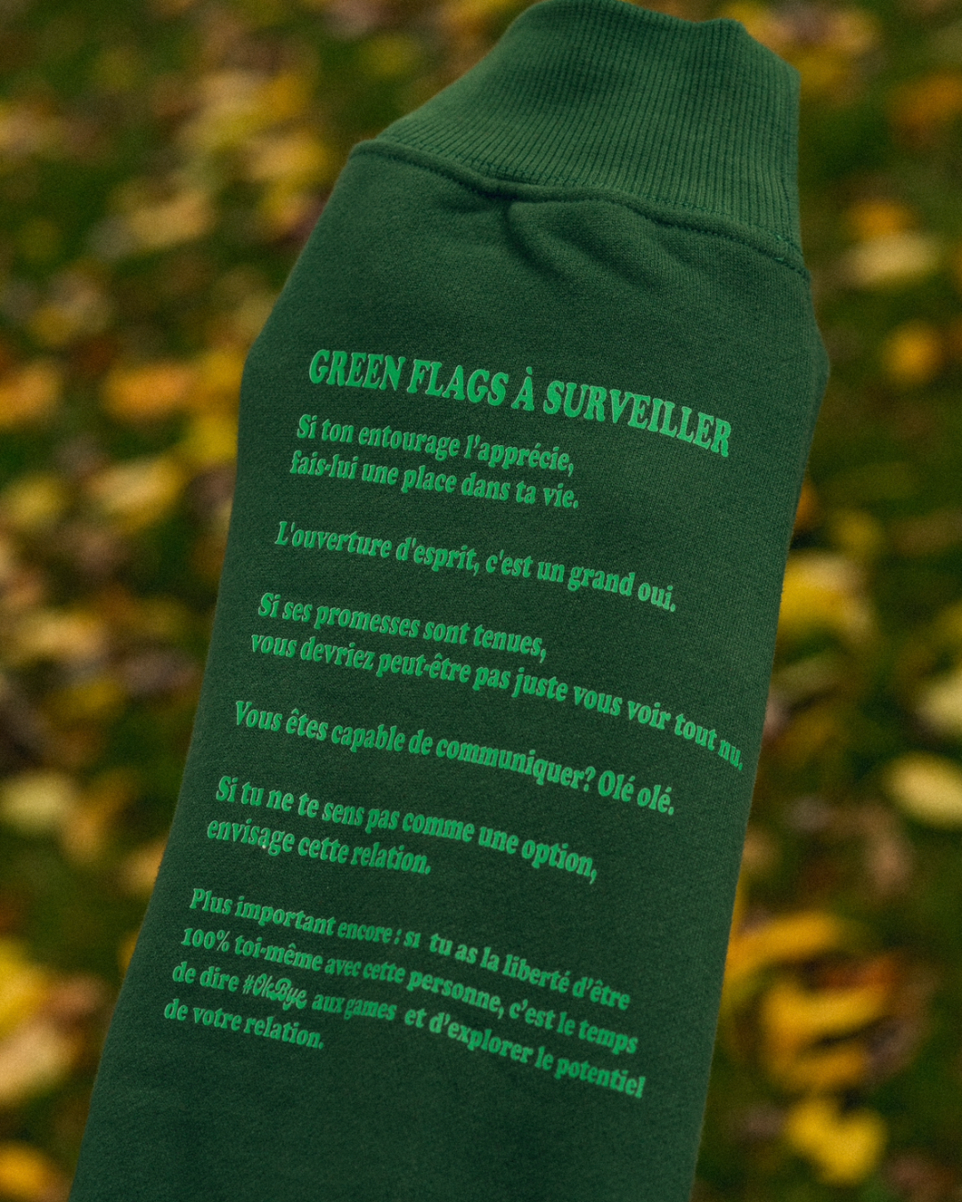 Le Green Flags Crewneck