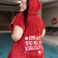 On est tu bin en vacances - Serviette à capuche