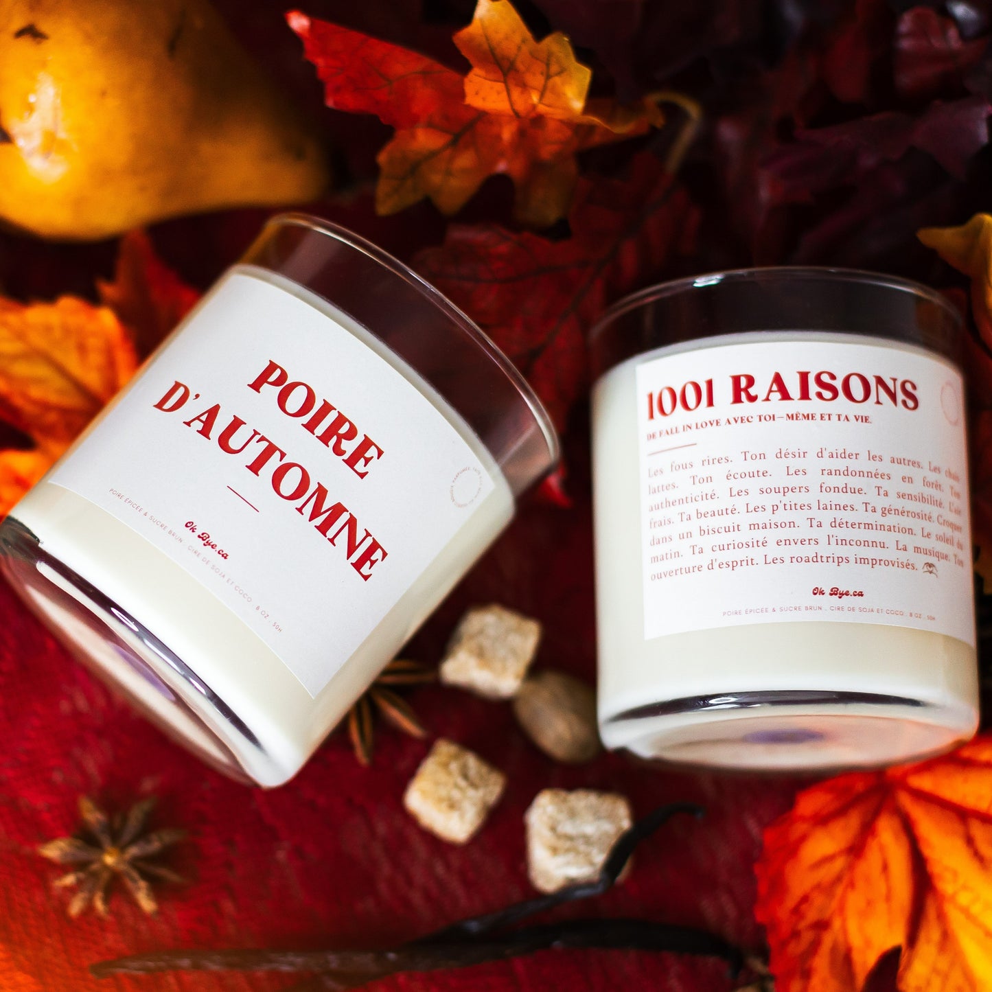 1001 reasons to fall in love with yourself, bougies de soya automne, cute captions