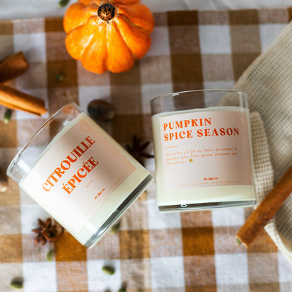 pumpkin spice season candle